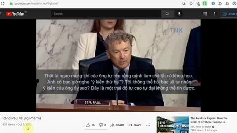 VN_Senator Rand Paul vs Big Pharma - Important ! 30/9/2021