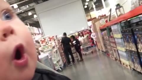 CUTE BABY SURPRISE REACTION VISIT TO SUPERMARKET