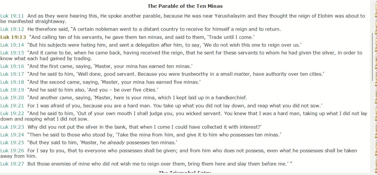 Parable of The Ten Minas and The Mystery Disciple?