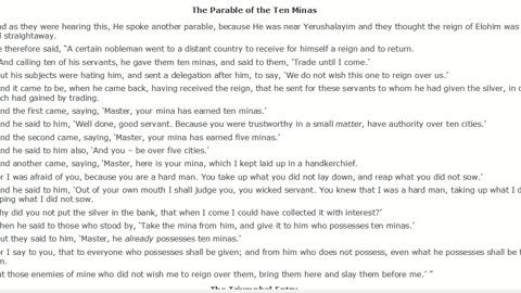 Parable of The Ten Minas and The Mystery Disciple?