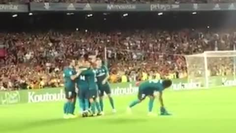 Ronaldo scores and celebrates