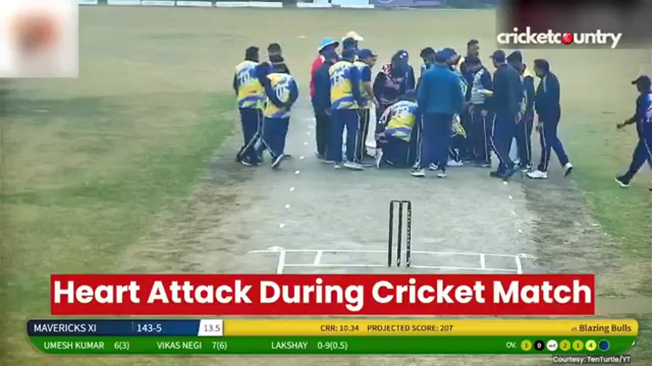 Heart Attack During Cricket Match