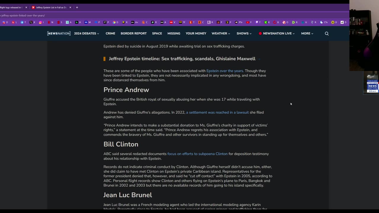 Names of associates of Epstein