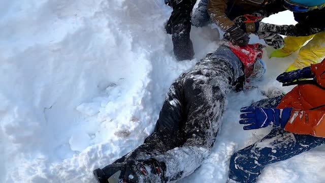 Mountain Skiers Rescue Man from Freezing Cold Pond