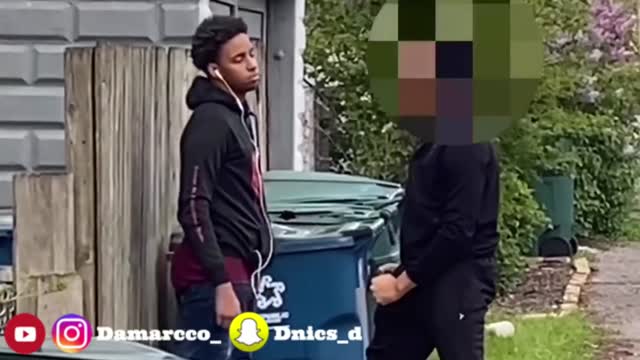 Slapping peoples drinks in the hood (Gone Wrong)