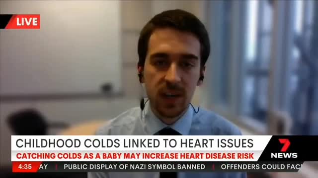 Australian MSM gaslighting the public that infants get heart damage from the common cold.