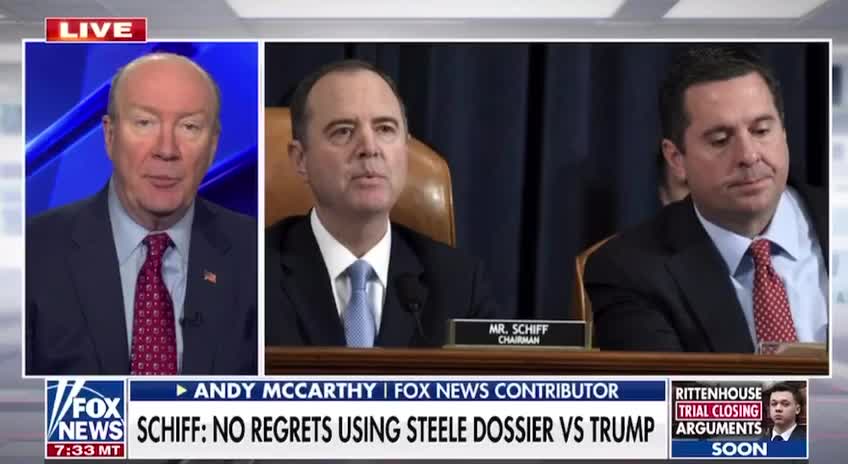 Fox News calls out Adam Schiff for standing behind the Steele Dossier