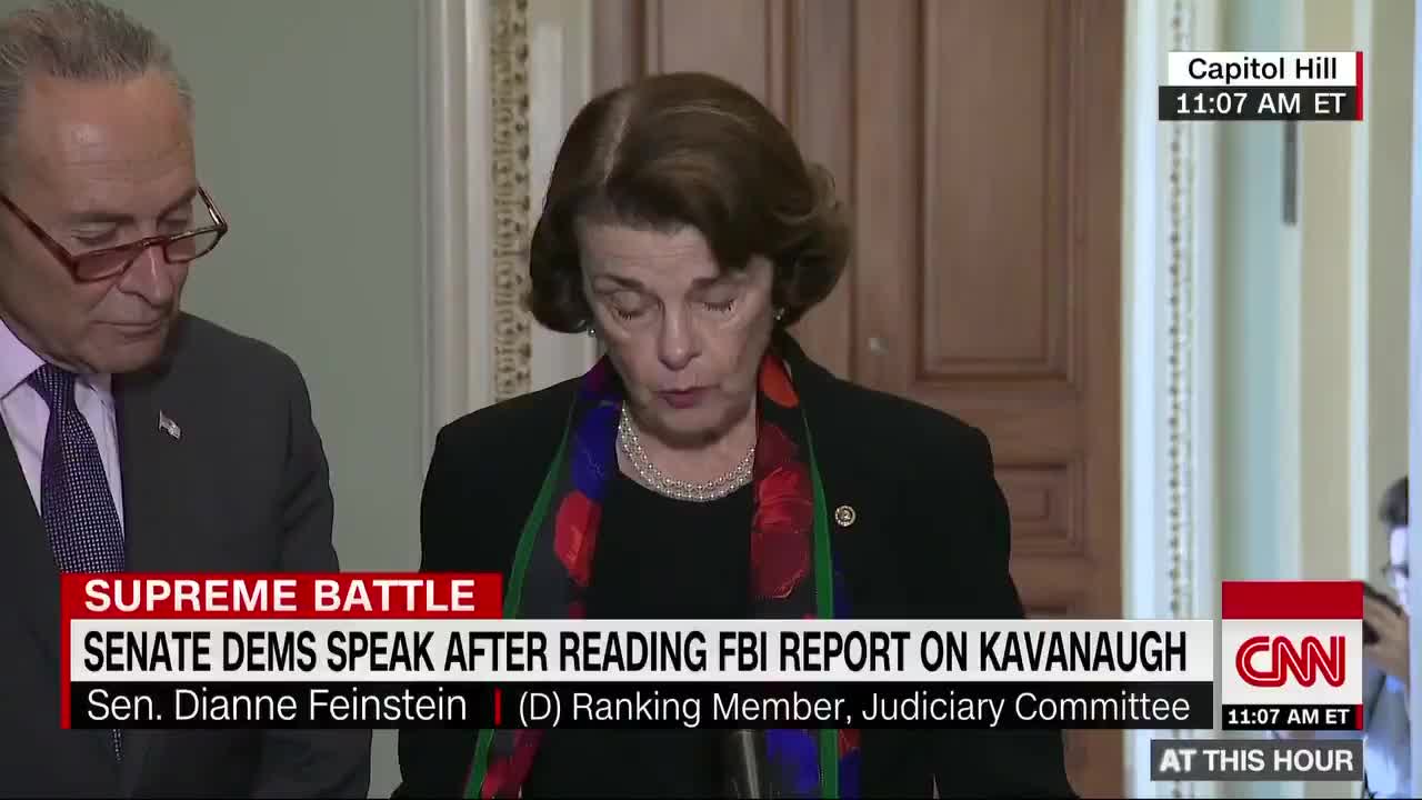 Feinstein Complains FBI Investigation Not Complete — Ford Wasn't Interviewed