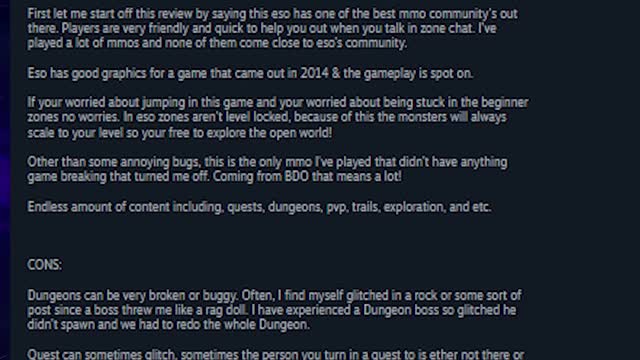 The Elder Scrolls Online Steam Review - Loud Sound!