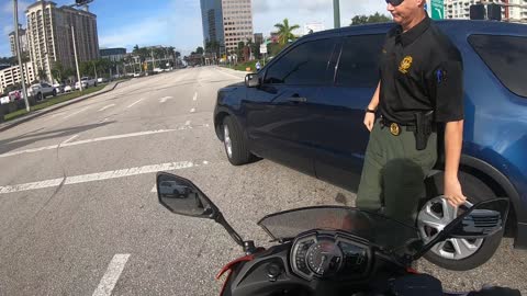 Cop Turns Car into Instant Roadblock