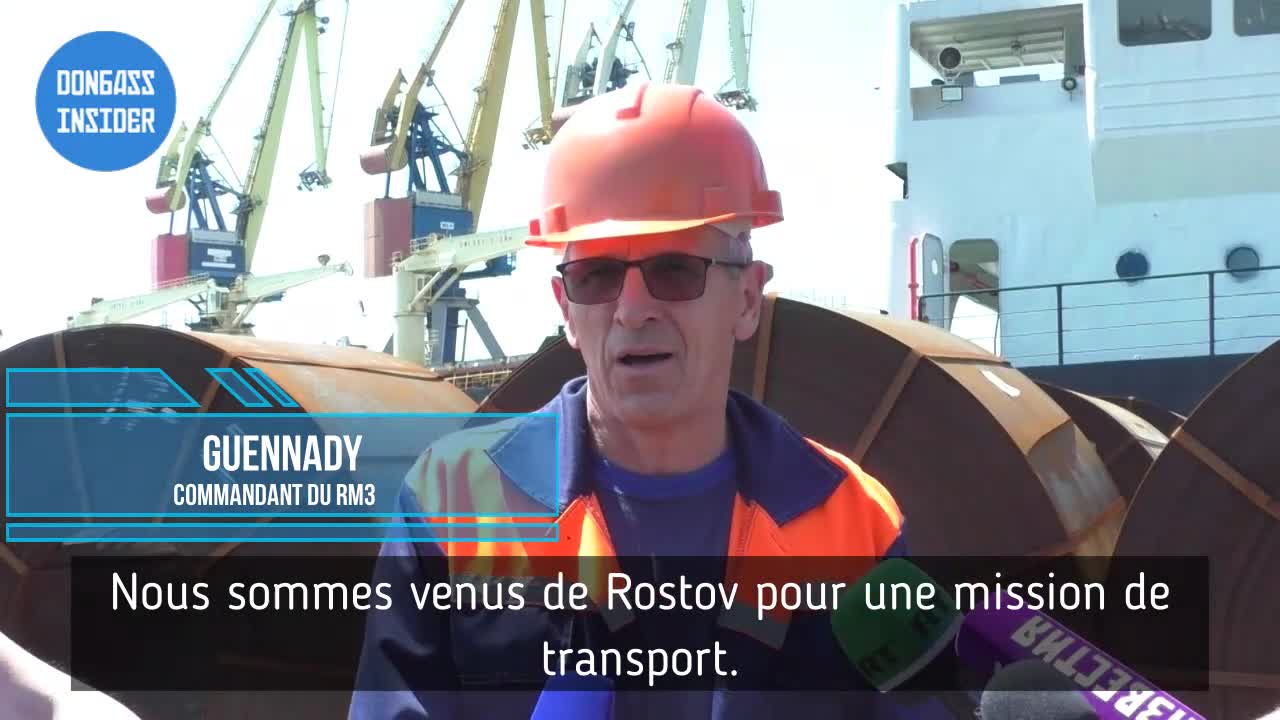 Départ du premier bateau (avec sa cargaison) du port de Marioupol - 30 et 31 mai 2022