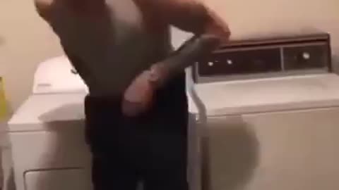 Caught Her Son Banging A Washing Machine
