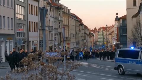 62. MAHNWACHE - BAUTZEN, 11 04 2022 - START und ANKUNFT AUFZUG, Spaziergang
