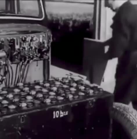 Replacement of Battery for Electric Car 1943