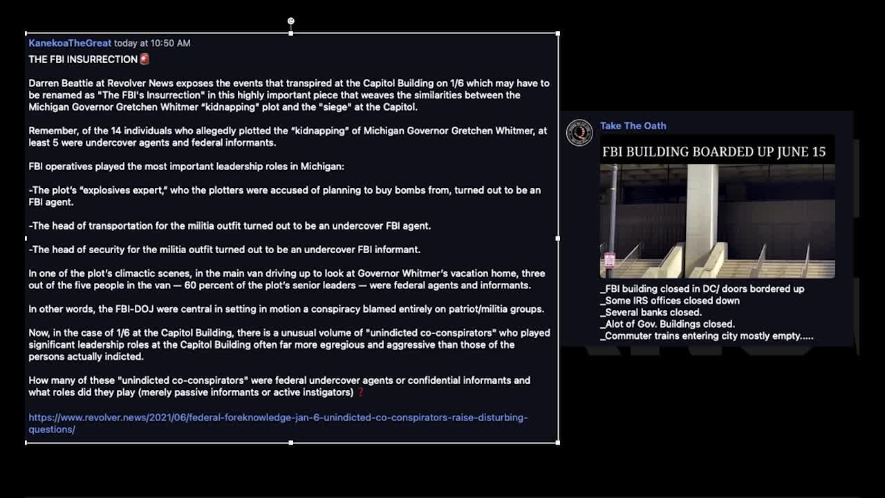 -6.16.21: How MUCH more TRUTH to LIGHT can we TAKE? FBI corruption exposed! Pray!