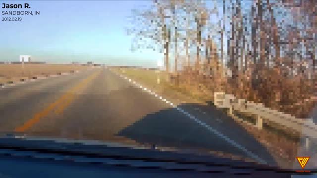 close call with minivan looking at her cell phone 2012.02.19 — SANDBORN, IN