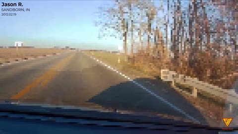 close call with minivan looking at her cell phone 2012.02.19 — SANDBORN, IN