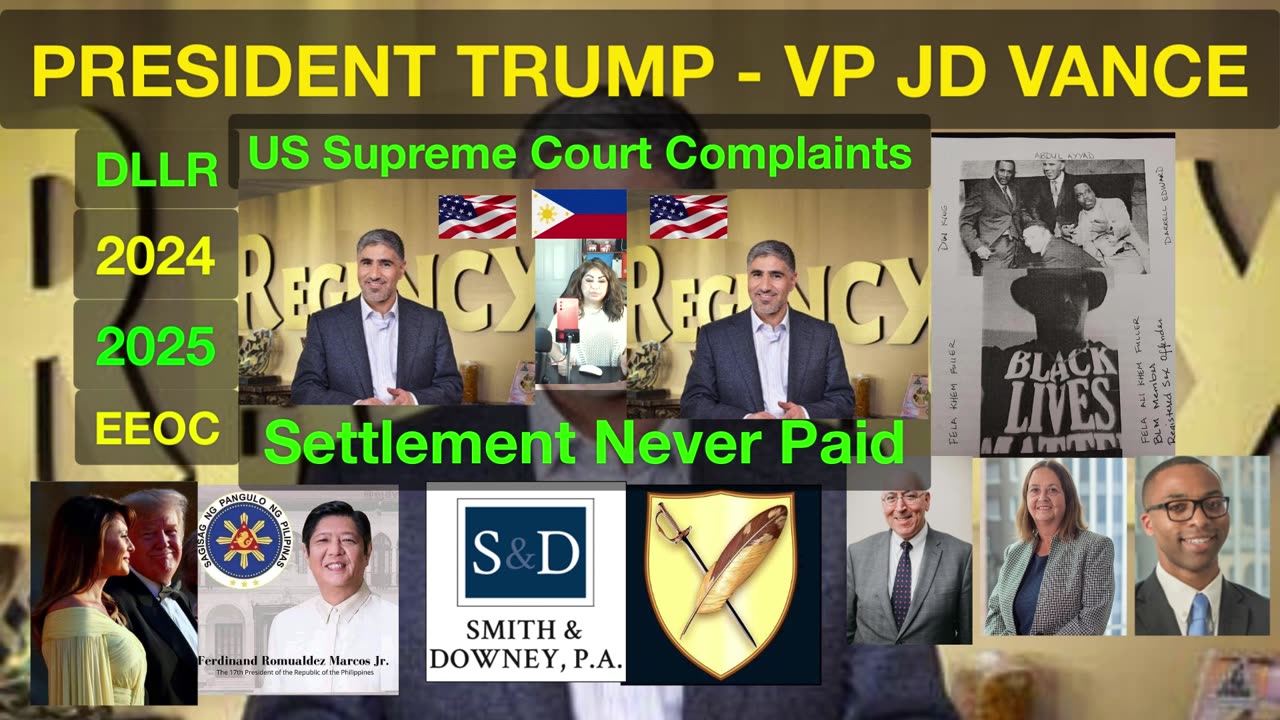 President Donald J. Trump / Regency Furniture Abdul Ayyad / DLLR / Supreme Court Complaints