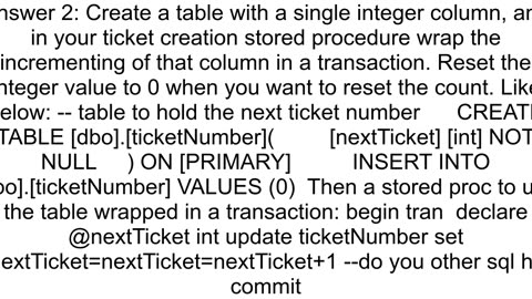 Best way to generate ticket number that resets daily