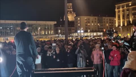 FIDEL KARSTO - FREEDOM DAY - DRESDEN, Altmarkt, 19 02 2022, toller Redebeitrag