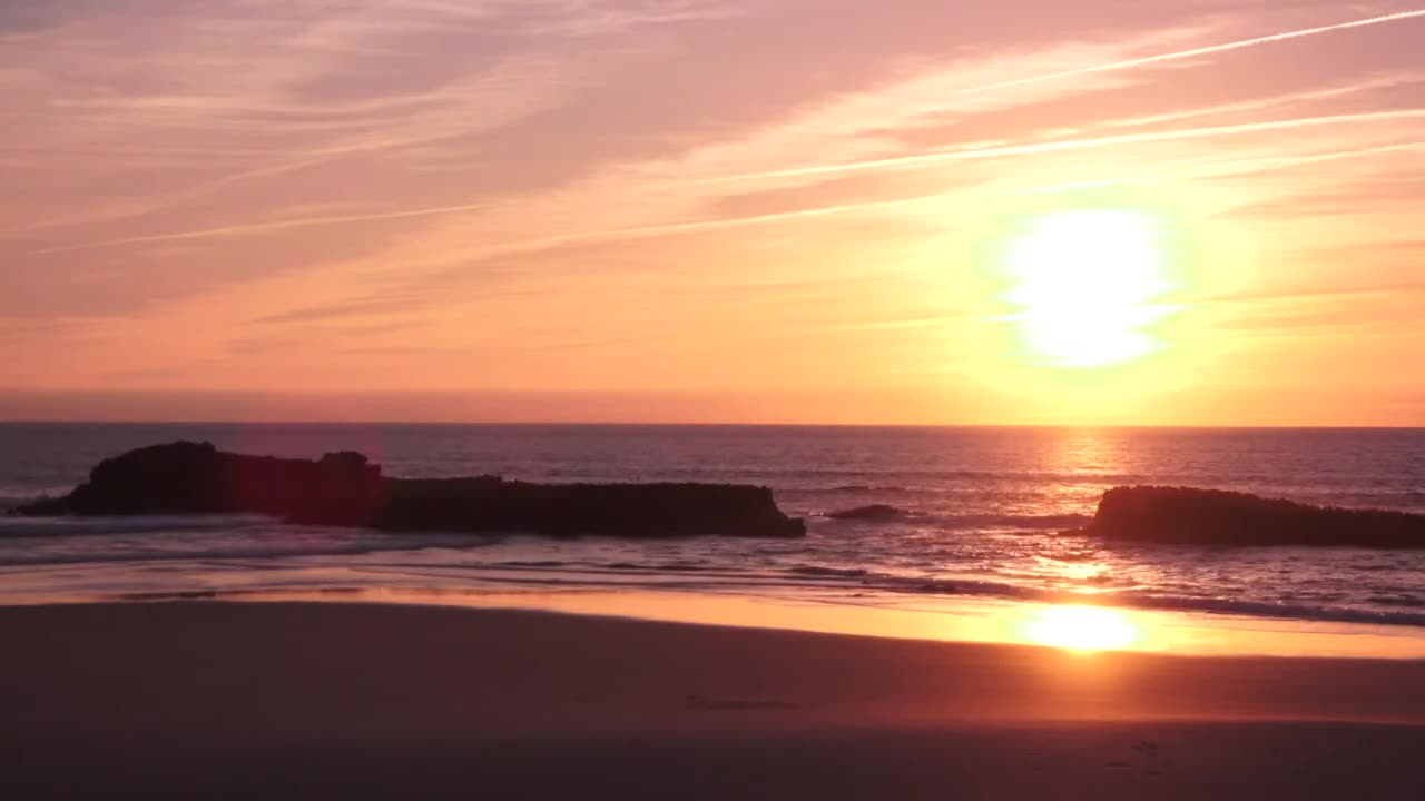 Sunset on beach