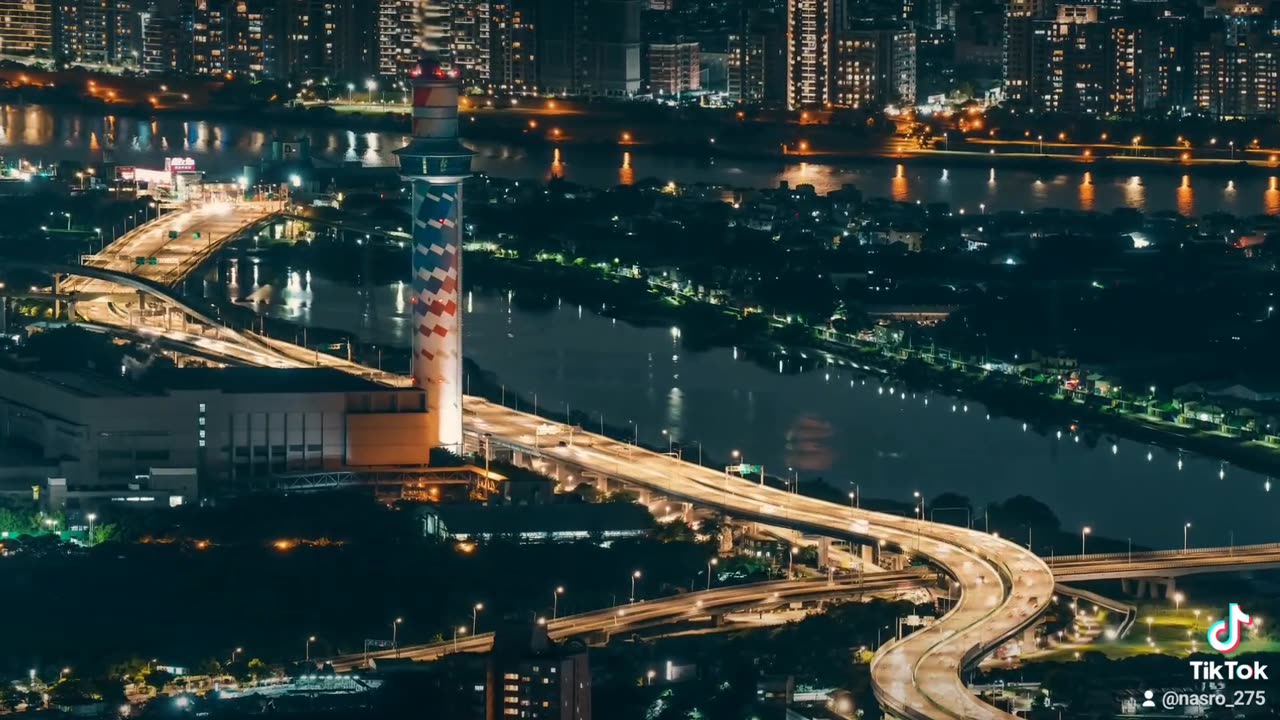 Beautiful night view of different cities