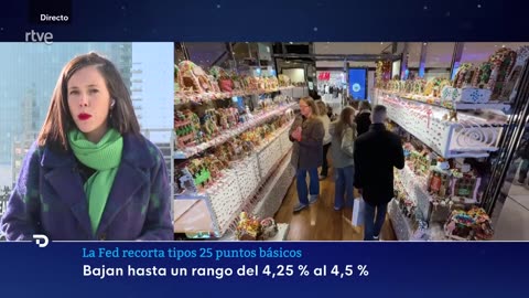 EE.UU.: La FED termina el año con una BAJADA de 0,25 puntos en los TIPOS de INTERÉS | RTVE Noticias