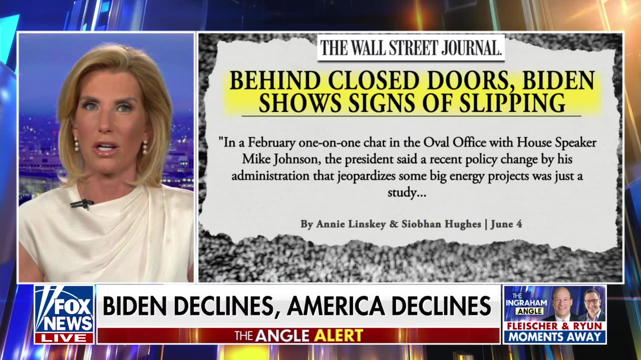 Laura Ingraham Biden declines, America declines