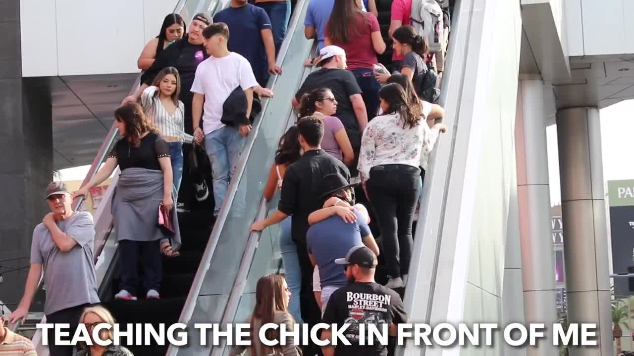 Making Friends - Hand Touching Escalator Prank