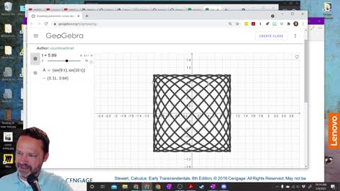 Calculus 2 - Section 10-1 - Some more examples of Parametric curves and technology