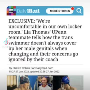 Woman swimmers upset about transgender as he changes in front of them