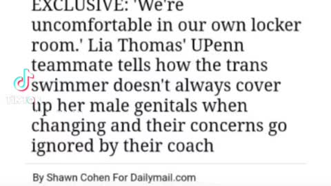 Woman swimmers upset about transgender as he changes in front of them
