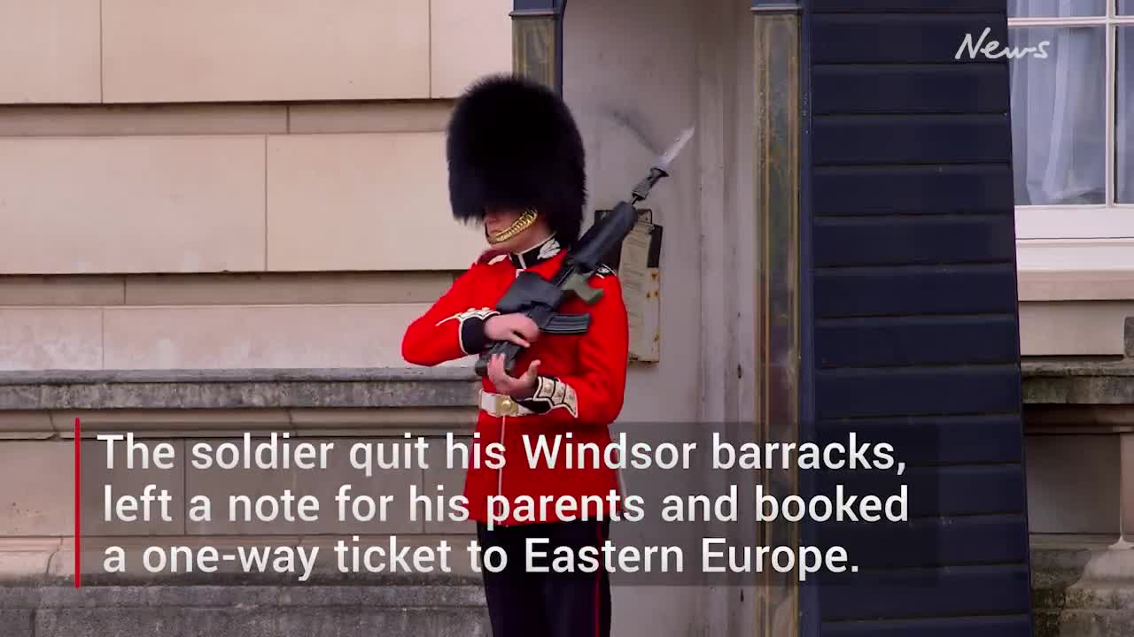 Queen’s guard ditches post to fight Vladimir Putin’s forces in Ukraine