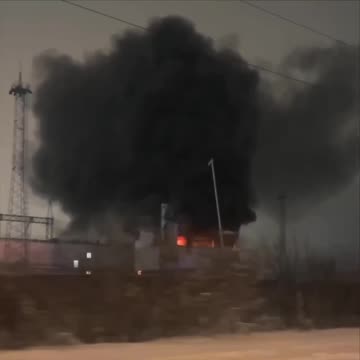 An Electric Substation in Russia is On Fire
