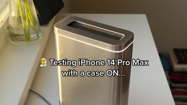 Testing iPhone 14 Pro Max with a case ON...