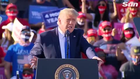 Trump calls Biden family 'criminal enterprise' as crowds chant 'lock him up'