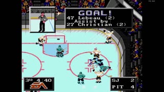 NHL '94 Franchise Mode 1991 Regular Season G40 - Len the Lengend (SJ) at Chris O (PIT)