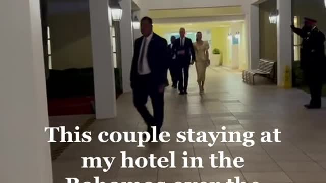 This couple staying in the Bahamas had 35 security guards!