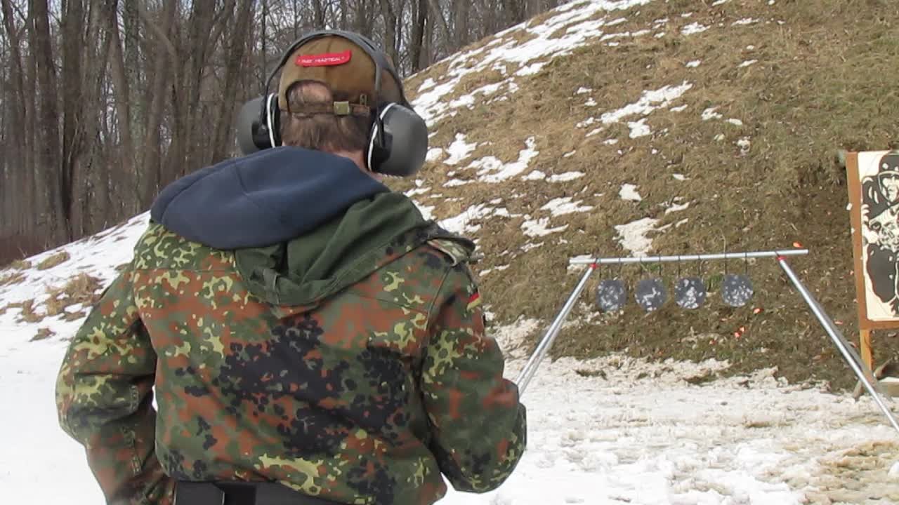 Snowy pistol fun