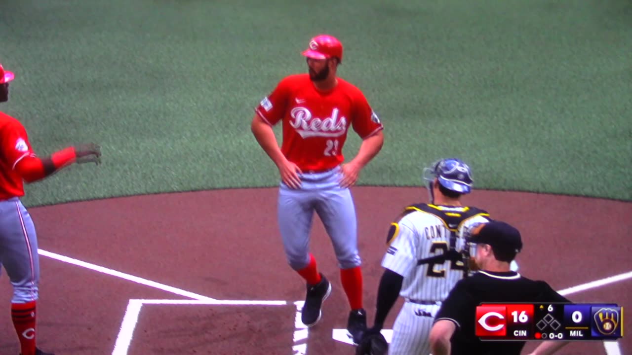MLB The Show: Cincinnati Reds vs Milwaukee Brewers (S5 G72 Hulse 4 HRs)