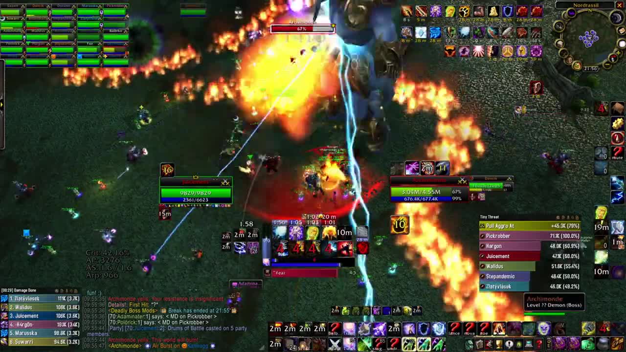 Enhancement shaman parsing (r5 world 3175dps) Archimonde, Mount Hyjal, TBC class