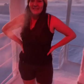 Woman gets challenged to go outside in Antarctica with minimum clothing