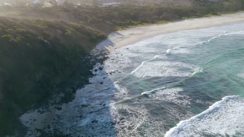 Flying over the ocean