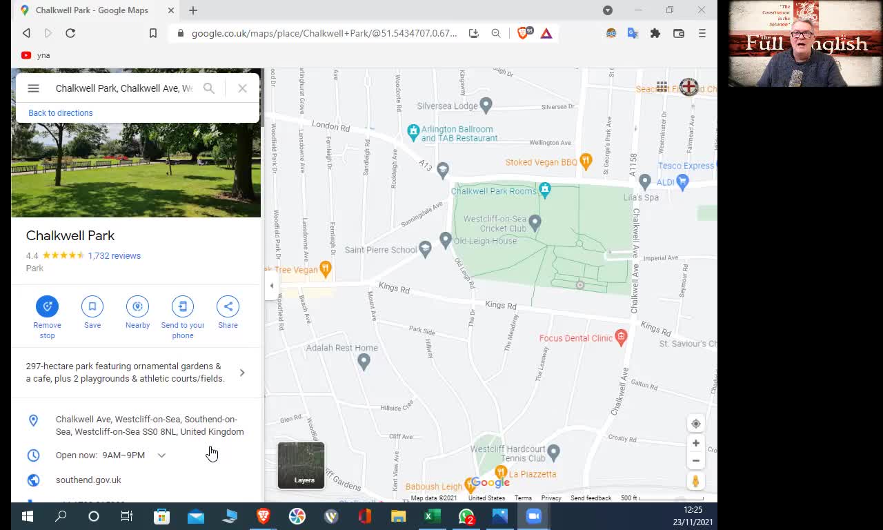 28th November 2021 10 am Constitution SITP Southend West Chalkwell Park