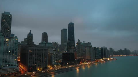 Evening city video shoot