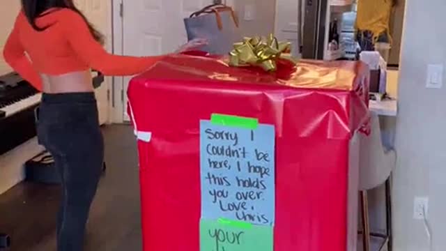 When his wife OPENS THE BOX!!