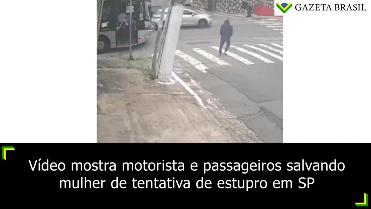 Vídeo mostra motorista e passageiros salvando mulher de tentativa de estupro em SP