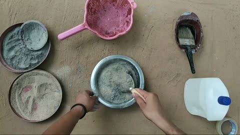 DIY CEMENT POT MAKING, RECYCLED MATERIAL