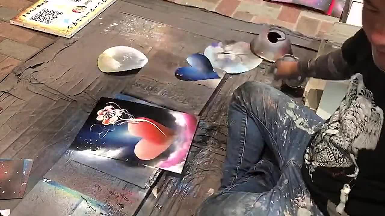 Rose made with freehand by Spray Art Eden