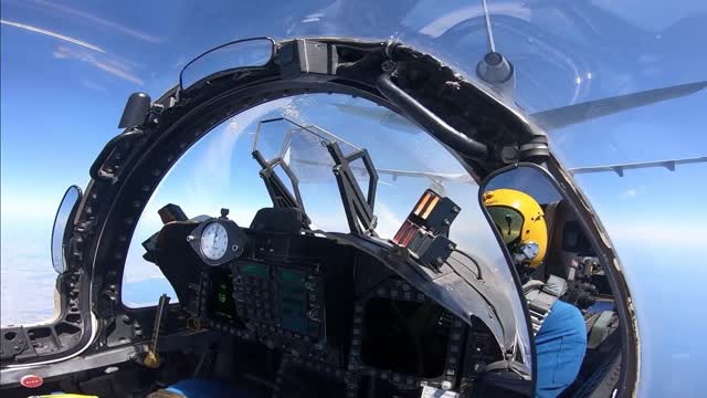 F-18 Hornet Blue Angels Refueling Cockpit View